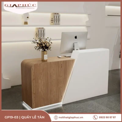 Quầy Lễ Tân Oak Edge GP19-03